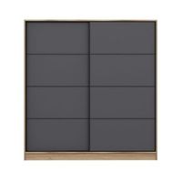 armario kale-3975 dore antracita 180x210x52 cm