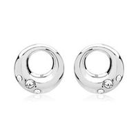 pendientes de plata 925 pulida con circonita