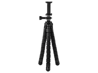 tripode - hama flex para smartphone y gopro 300g carga altura 26 cm se dobla hasta 360 negro