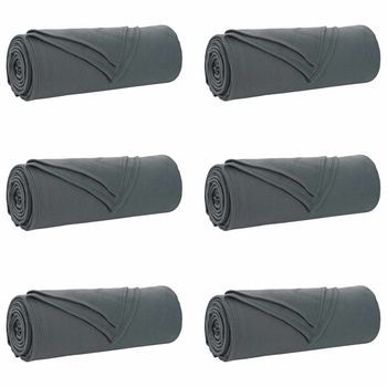 Mantitas De Sofá 6 Uds. Gris Oscuro 210 X 140 Cm 2.56 Kg Lana Vidaxl