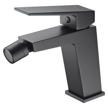 Grifo Monomando Para Bidet En Negro Mate Cuerpo De Latón Y Zama Cartucho Cerámico