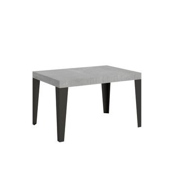 Mesa Extensible 80x140/224 Cm Flame Cemento Estructura Antracita