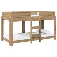 cama individual  cama litera para ninos roble artesanal 90 x 190 cm