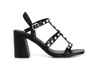 sandalias de piel con tachuelas black