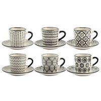 juego 6 tazas cafeplato dec vhera 9cl