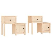 mesitas de noche 2 uds madera maciza de pino 795x38x655 cm vidaxl