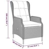 conjunto de comedor para patio gris claro ratan sintetico