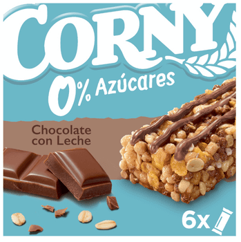 Corny Barrita Chocolate con Leche Sin Azúcar Añadido 6x20 gr