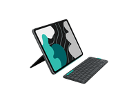 funda con teclado - logitech flip folio ipad pro-air 13 teclado extraible multidispositivo soporte ajustable bluetooth accesos directos negro