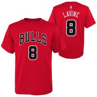 camiseta manga corta zach lavine chicago bulls - flat replica nn junior