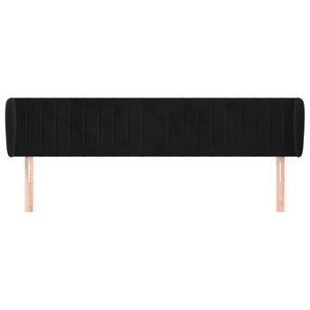 Cabecero Cama Mueble De Dormitorio De Terciopelo 163 X 23 X 78/88 Cm Negro M02_0008350