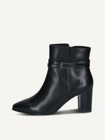 caprice bootie black made of leather with block heel size 36
