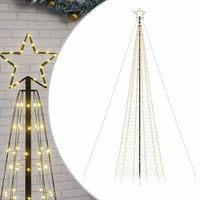 arbol de navidad led con estacas 1534 leds blanco calido 500 cm vidaxl