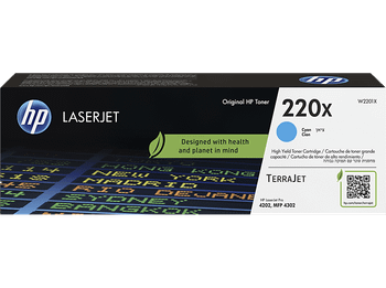 Tóner - HP LaserJet 220X Cian, Alto rendimiento, Hasta 5500 páginas, TerraJet, W2201X