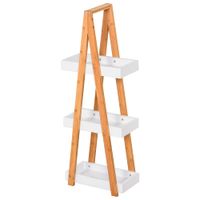 armario de bano 30x18x81 cm natural y blanco
