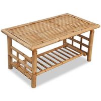mesa de centro estilo tropical 90 x 50 x 45 cm bambu marron dec037767