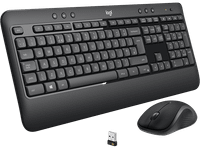 pack teclado  raton - logitech mk540 advanced inalambrico personalizable reposamanos usb 18 meses pilas windows negro