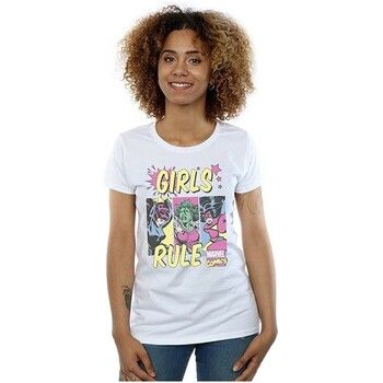 Marvel Camiseta Girls Rule para niña