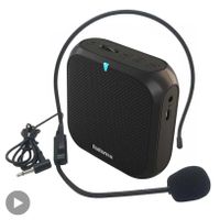 altavoz amplificador de voz microfono para la cabeza altavoz grabadora de audio auriculares mini con cable mike mikrofon kit de bateria de sonido