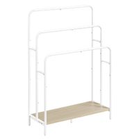 toallero de 3 barras blanco nube  beige natural  70l cm