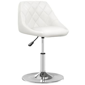 Silla De Comedor | Silla De Cocina | Mueble De Comedor De Cuero Sintético Blanco