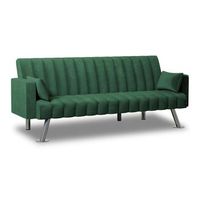 sofa cama verde 3 plazas acolchado nalui one lines