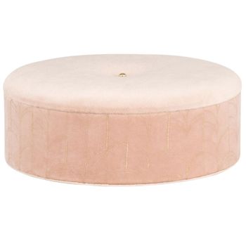 Joyero de terciopelo rosa con motivos decorativos dorados
