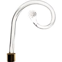 cayada rayada cristal 15cm transparente casquillo dorado