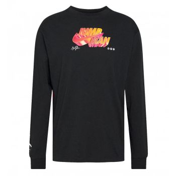 CAMISETA MANGA LARGA JORDAN JUMPMAN NEGRA