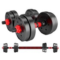 juego de mancuernas ajustables multifuncionales 3 en 1 ajustables con asa opcional barra recta para flexiones 10 kg 15kg 20 kg 30 kg pesas de gimnasio en casa para hombres