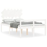 cama matrimonial  cama para adultos  cama para personas mayores con cabecero madera maciza blanco