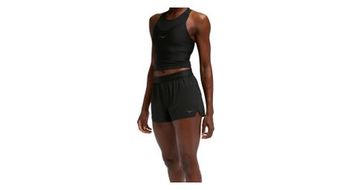 Pantalon corto de mujer hoka race day black split