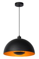 lampara colgante de acero 1xe27 negro