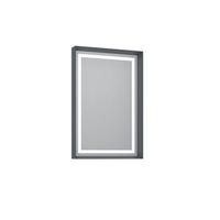 espejo decorativo de madera  - 60 x 10 x 90 cm - antracita mate