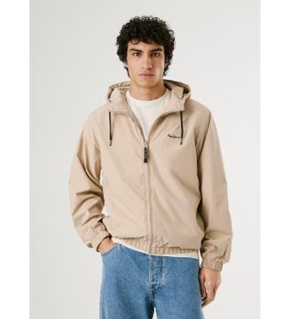 Pepe Jeans para hombre. PM403166 Chaqueta Monson beige (XL), Casual, Poliéster