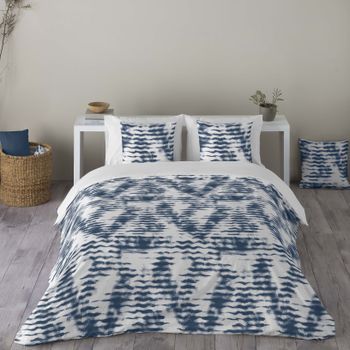 Sandal - Funda Nórdica Estampada Cama 150 - Algodón Extrasuave - Incluye  1 O 2 Fundas De Almohada - Waves Blue