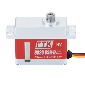 PTK 8820 SSG-D 20Kg Alta Velocidad / 8822 SSG-D 22Kg Alto Par 25g Servomotor Digital RC para Aviones de Ala Fija Drones