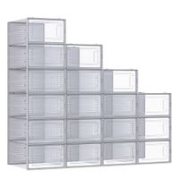 18 organizadores de almacenamiento transparente  gris  m  335 x 232 x 143 cm 