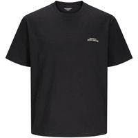 jack  jones camiseta 12276589 jorlucca tee ss crew neck ciff ln black para hombre