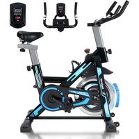bicicleta estatica ergometrica con resistencia magnetica pantalla lcd y soporte para tableta bicicleta spinning bicicletas fitness para interiores zmh