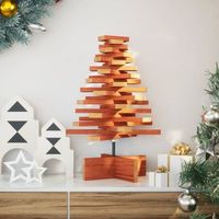 arbol de navidad  decoraciones de navidad de adorno madera maciza pino marron cera 60 cm cfw724252