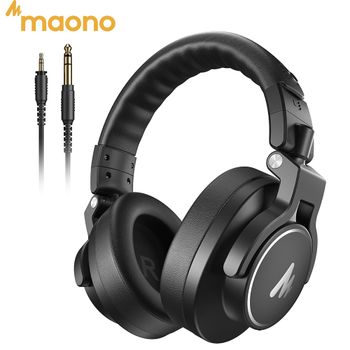 Auriculares de Monitoreo de Estudio MAONO MH700, Auriculares de DJ para Mezclar, Auriculares Profesionales con Controlador de 50 mm, Auriculares con Cable para Grabación de Podcasts