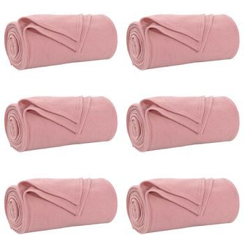 Mantitas De Sofá 6 Uds. Rosa 270 X 240 Cm 5.44 Kg Lana Vidaxl