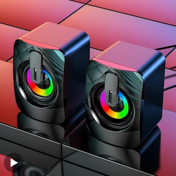 Altavoz De ordenador para PC, portátil, escritorio, Caixa De Som, Bluetooth, caja De sonido portátil, música, cable inalámbrico, USB, Mini columna acústica