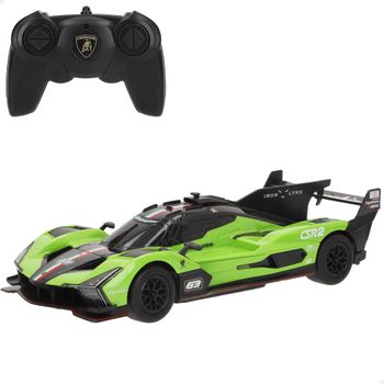 RASTAR - Coche teledirigido Lamborghini SC63 LMDh a escala 1:24, diseño deportivo con carrocería realista, control remoto 2.4GHz, 6 funciones de movimiento, licencia oficial Lamborghini, a partir de 6