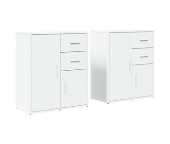 Vidaxl aparador de madera de ingeniería 2 uds blanco 60x31x70 cm