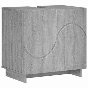 Mueble De Baño Sonoma Gris 60 X 41 X 58 Cm Madera De Ingeniería Vidaxl