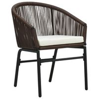 pack 2 uds sillas de jardin  silla de exterior  sillon ratan sintetico marron