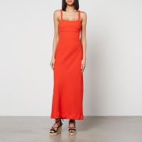 rixo brennan wool-cloque midi dress - uk 18