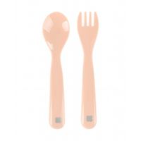 set de cuchara y tenedor pp glossy rosa